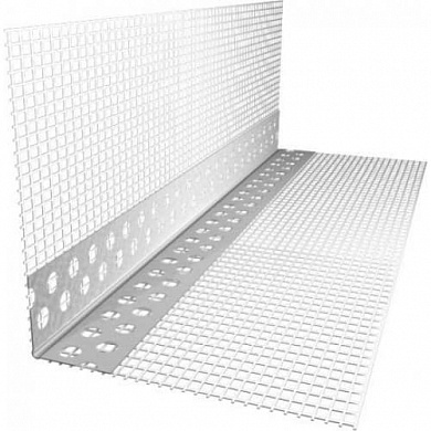 Уголок алюминиевый 19*19*3000 мм, перфорированный с сеткой