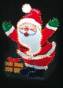 Световое панно "Дед мороз с подарком" LED XM-5113, 80x54 см.