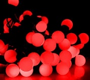 Световая гирлянда «Шарики большие» LED LSB-7013. Цвет красный. Длина: 10 м. D шарика 48 мм