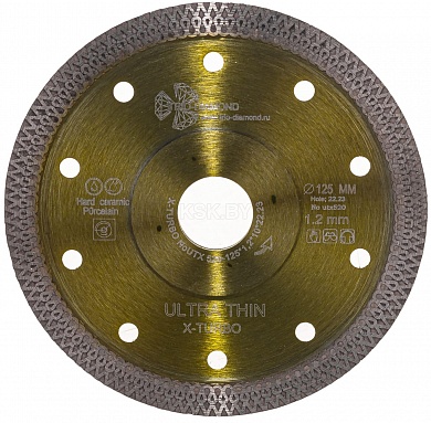 Диск алмазный Trio-Diamond Ultra Thin X-Turbo 125x22,23 мм. Китай по плитке