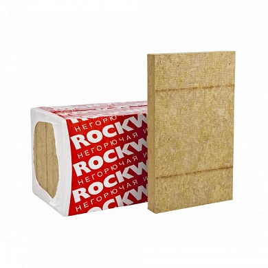 Утеплитель Rockwool Венти Баттс 1000 x 600 x 70мм (2.4 м2, 0.168 м3) Базальтовый утеплитель из каменной ваты